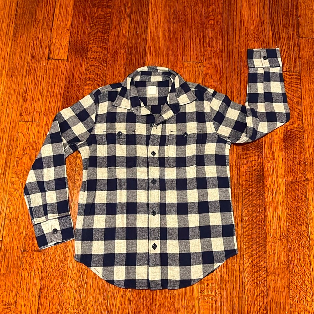 Gap kids plaid flannel button down